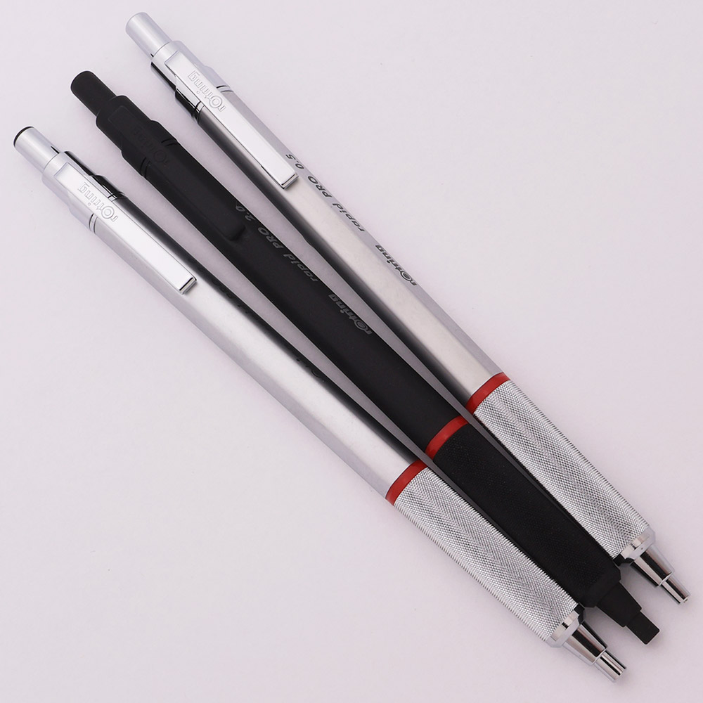 Rotring Rapid Pro Mechanical Pencils - Silver or Black, Various Lead Sizes  (New, Works Well)